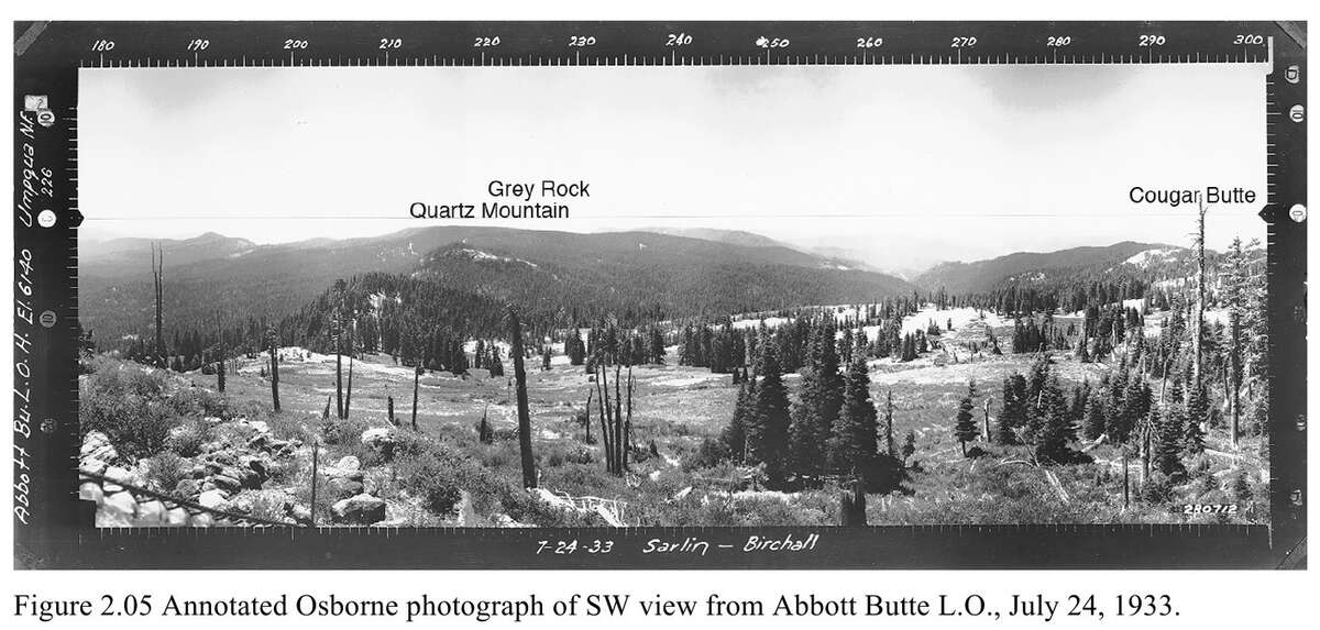 Figure 12.1. The view southwest from the Abbott Butte fire lookout, July 24, 1933