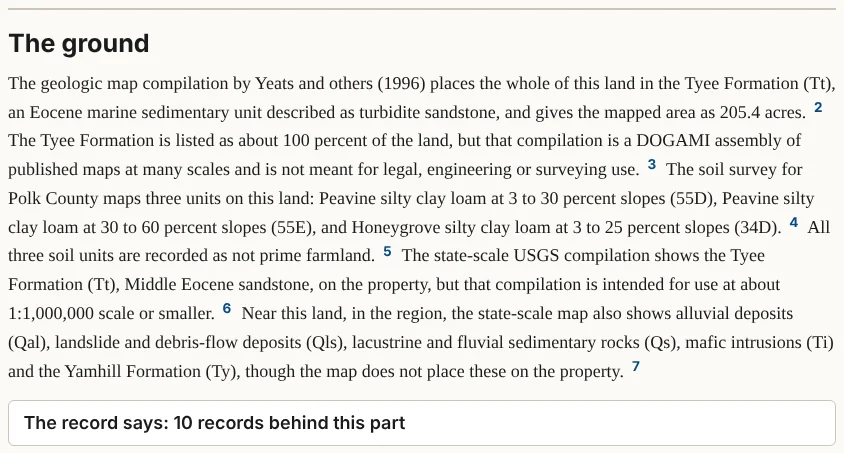 Figure 7.1. "The ground" in the sample report.