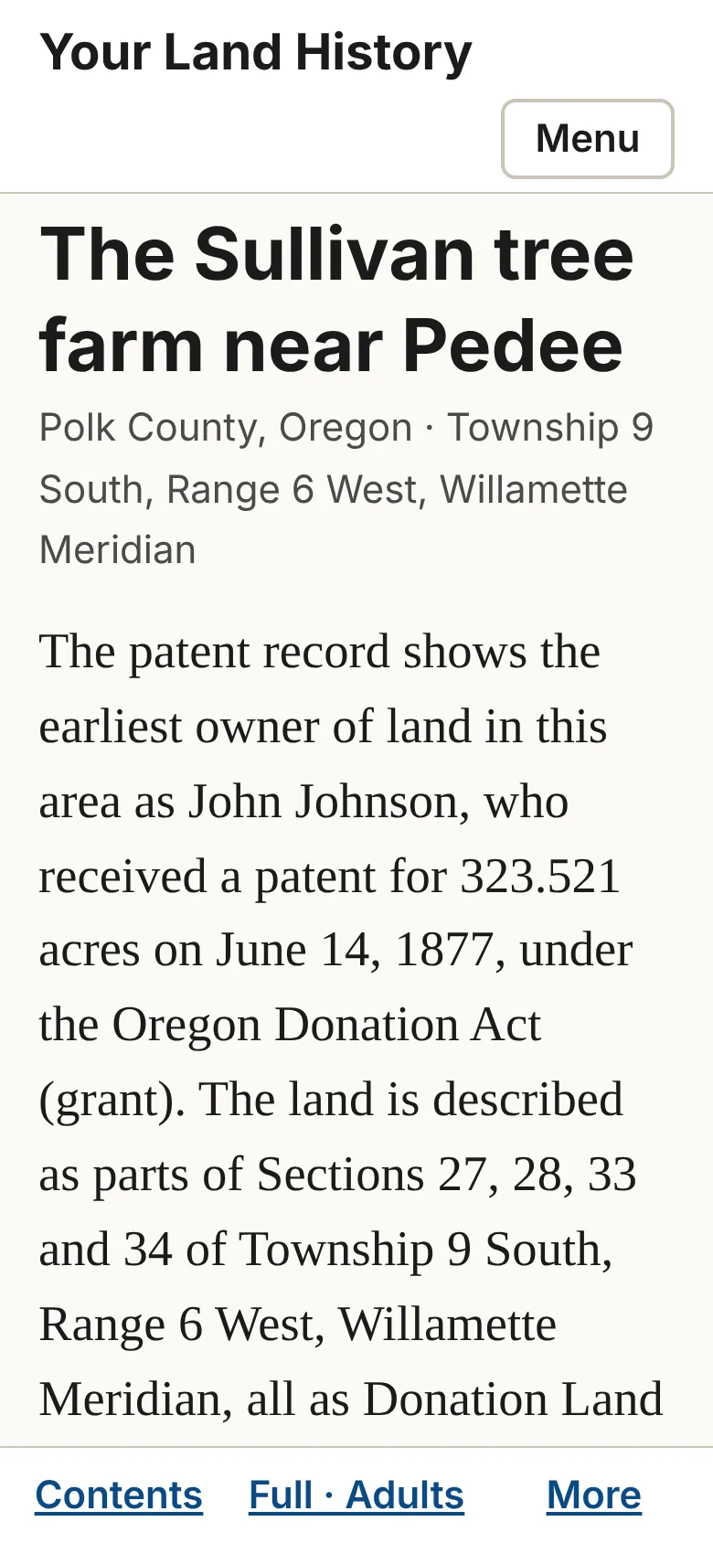 Figure 24.3. The sample report on a phone with Larger text turned on.