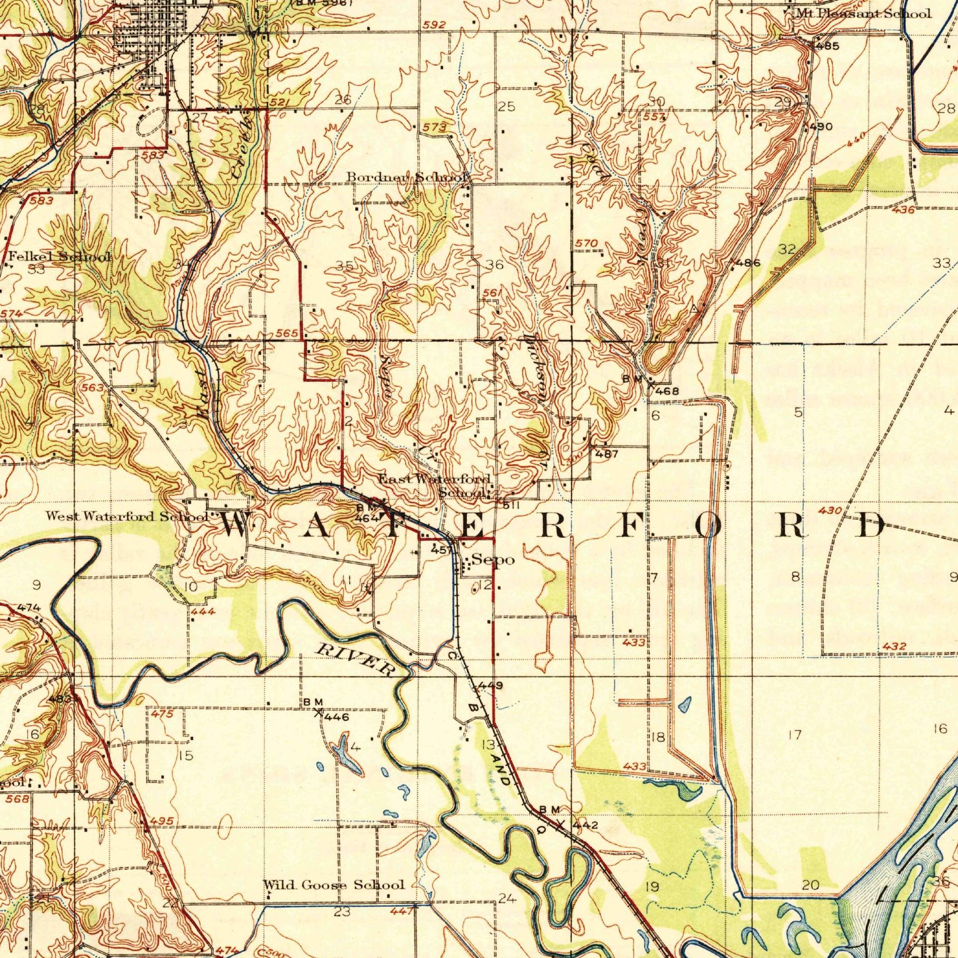 USGS 1:62500-scale Quadrangle for Havana, IL 1925 (crop around site)