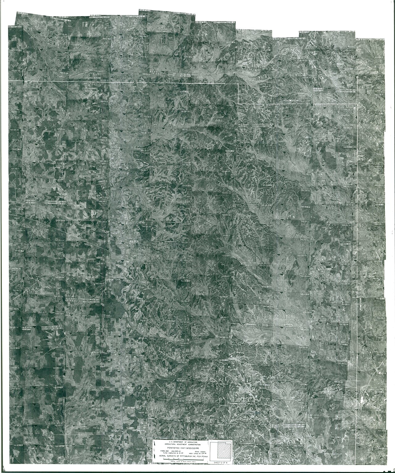 Aerial Photography Index for Pontotoc County, Mississippi, Sheet 2 - DPLA - bc46cf2cdba36f573aa9a9d8b79d1368.jpg