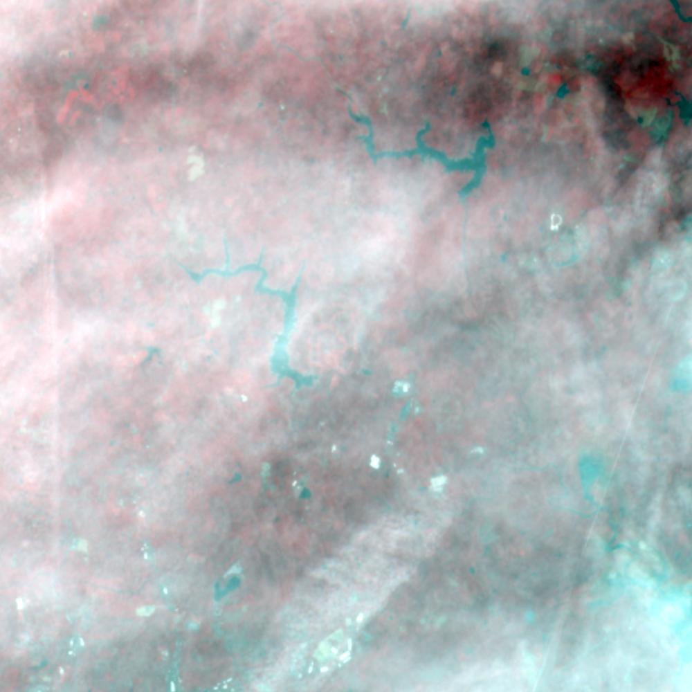 Landsat color-infrared false color (recent)