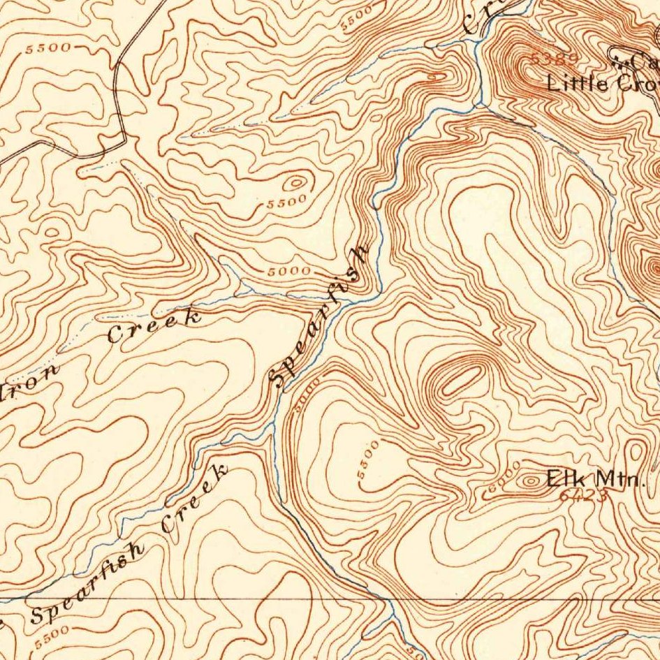 USGS 1:125000-scale Quadrangle for Deadwood, SD 1894 (crop around site)