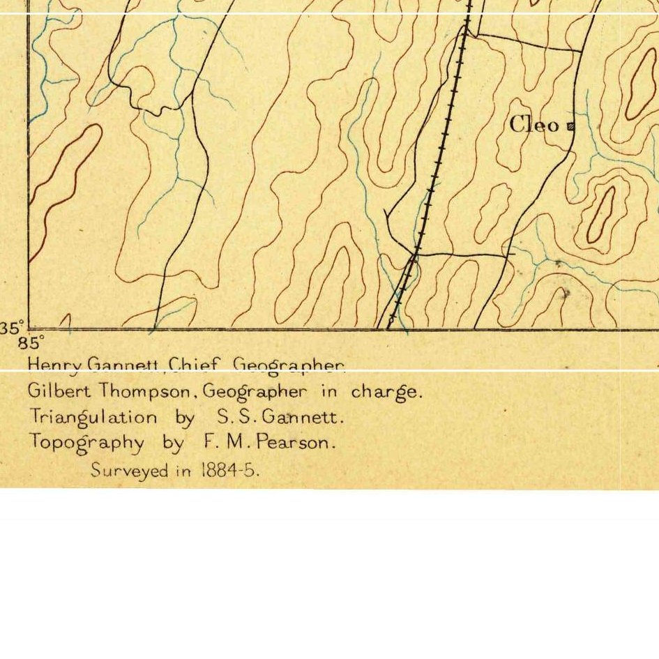USGS 1:125000-scale Quadrangle for Cleveland, TN 1886 (crop around site)